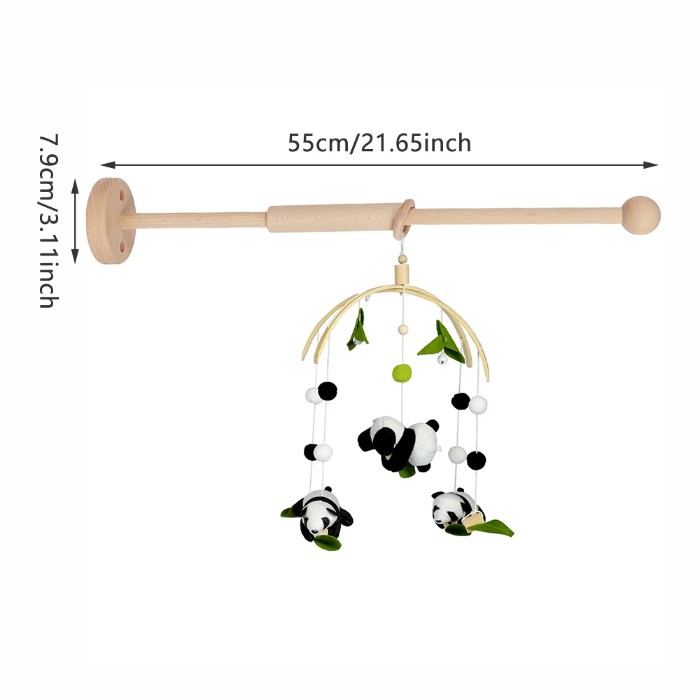 Bopoobo Baby Wooden Bed Bell Holder - Crib Hanging Rattles
