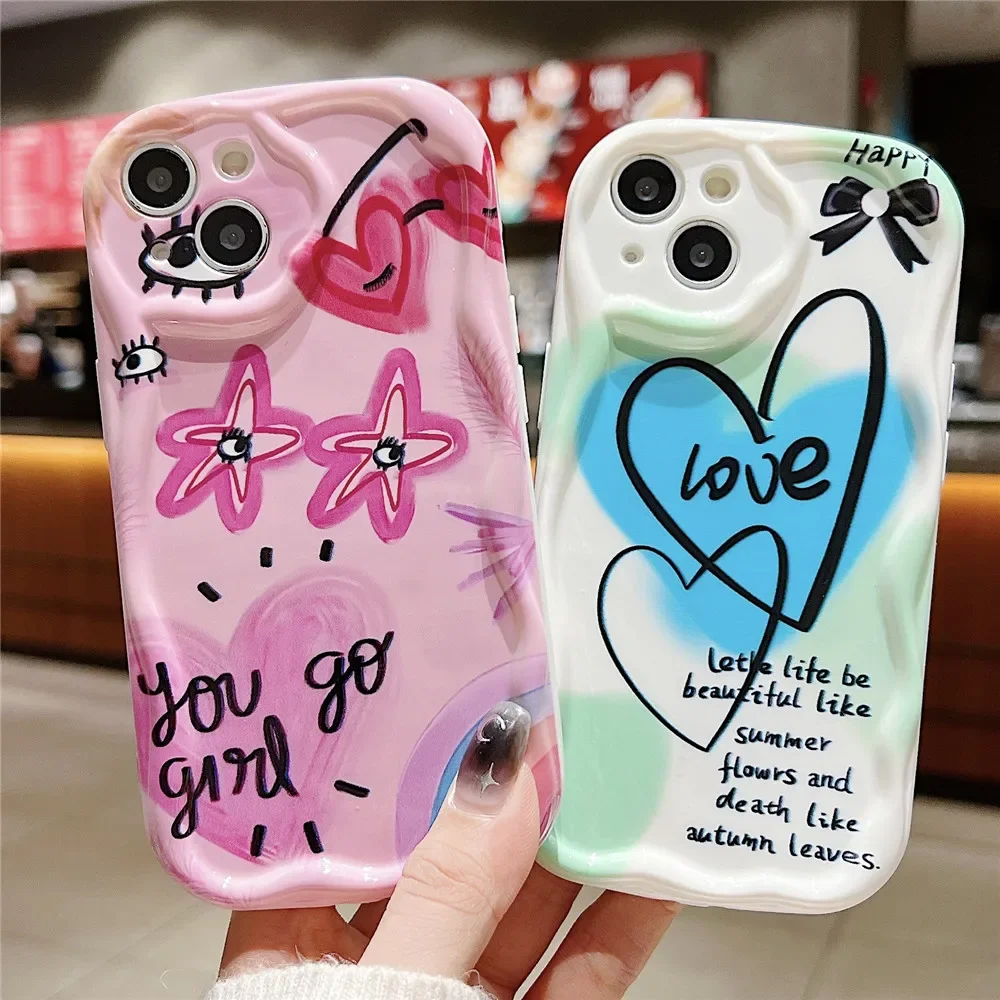 Flower Soft Silicone 3D Wavy Edge Phone Case Cover