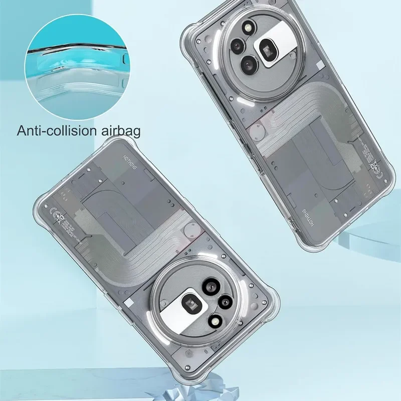 Transparent Shockproof TPU Case with Protective Bumper Corners