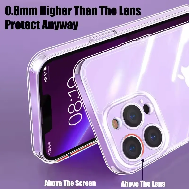 Soft Transparent Shockproof TPU Phone Case with Protective Bumper Cover