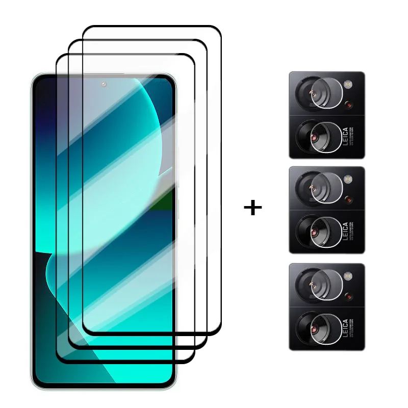 Premium 6-in-1 Tempered Glass Screen Protector & Lens Film Set - Enhanced HD Protection