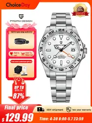 Pagani Design 2024 New NH34 Fashion Men's GMT Automatic Mechanical Watch Top grade Sapphire Stainless Steel Waterproof 10Bar BGW