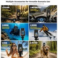 NEW 4K/1080P Mini Recorder WIFI Action Camera POV Motorcycle Bike Road Sport Cam Bicycle Vlog Pet Body Camera With Charging Case 6