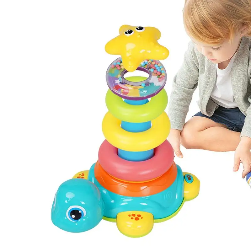 

Детские игрушки для укладки, модель Монтессори, Ранние развивающие игрушки со съемной основой черепахи, познавательные интерактивные игрушки