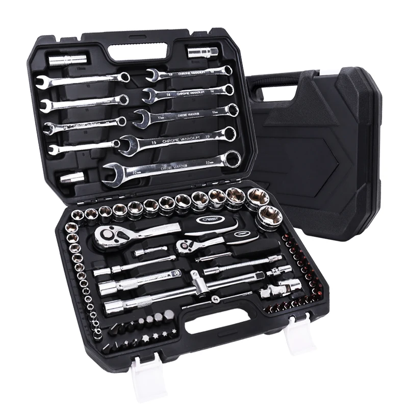 

Wrench And Socket Mechanic Hand Tool Set of Key Car Repair With Universal Joint Adapter Torque Ratchet Spanner Mechanic Tool Kit