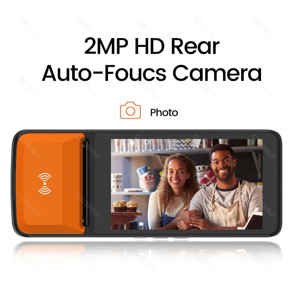 휴대용 POS 안드로이드 터미널, PDA 블루투스, 58mm 열 빌 프린터, 휴대용 장치 카메라, NFC 모바일 POS E-bolate Loyverse