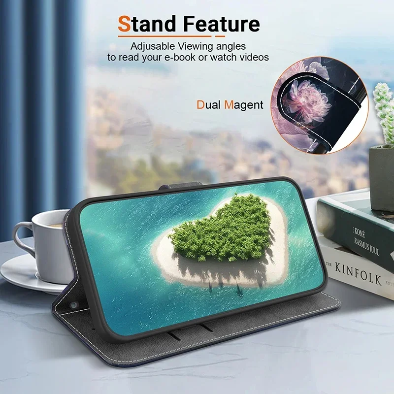 Stylish Stand Flip Wallet Case with Painted Pattern
