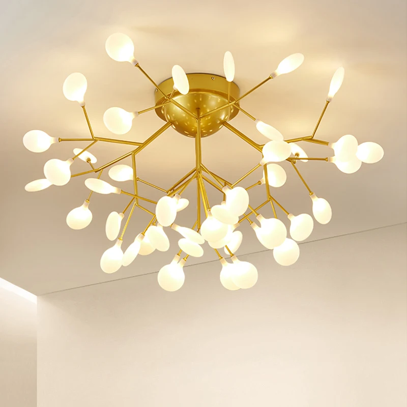 

Modern Led Firefly Chandelier Ceiling Chandeliers Living Room Bedroom Kitchen Lusture Indoor Lighing Fixture Lights Free Gift