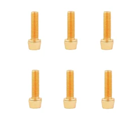 Alloy Steel Bolts for Bicycle Stem Enhancement - 6 - Pack (Golden color)
