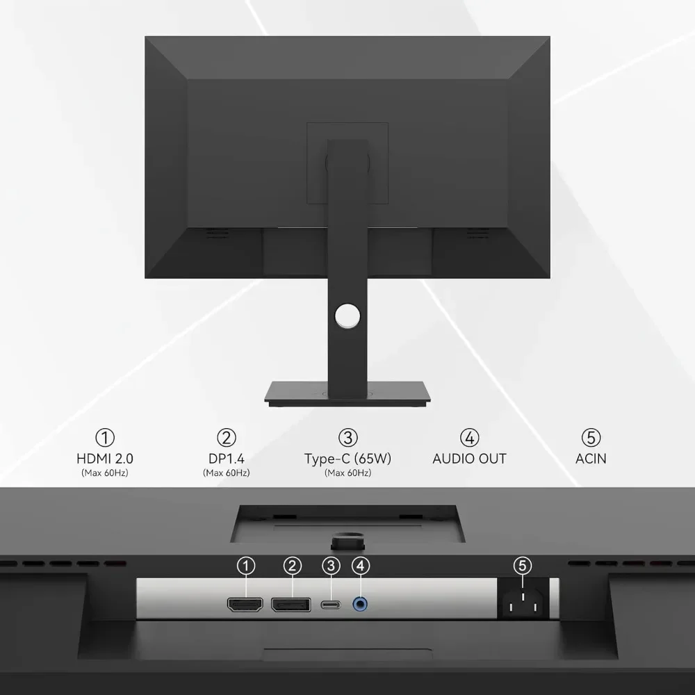27 Inch 4K Monitor Computer UHD 3840 x 2160 LCD IPS Display, HDR400, USB Type C DP HDMI PC Monitor
