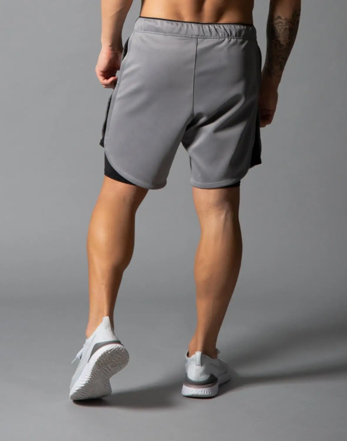 New Double Layer Shorts Men Summer Quick-drying Breathable Running Men Shorts Sports Training Fitness Short Pants