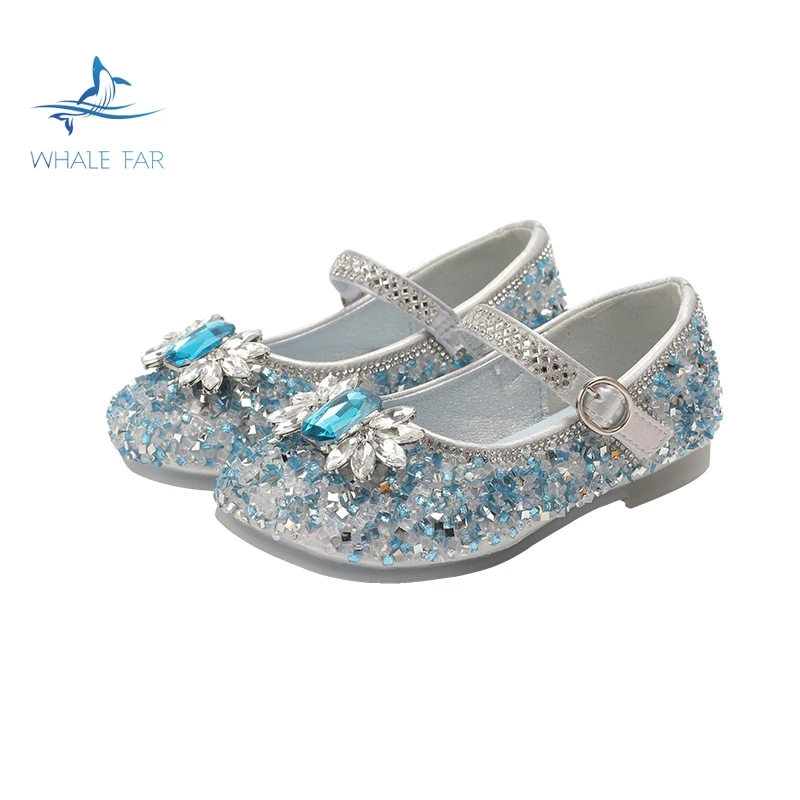 Girls princess shoes children's crystal wearable shoes children girl temperament performance dance soft bottom small leather