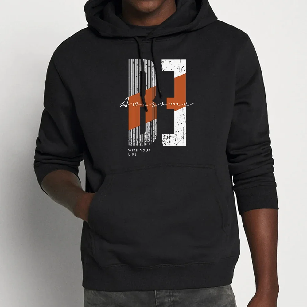 With Your Life Autumn and Winter Hoodie Street Skateboarding Style Sweatshirt Halloween Winter Thick Loose Clothes