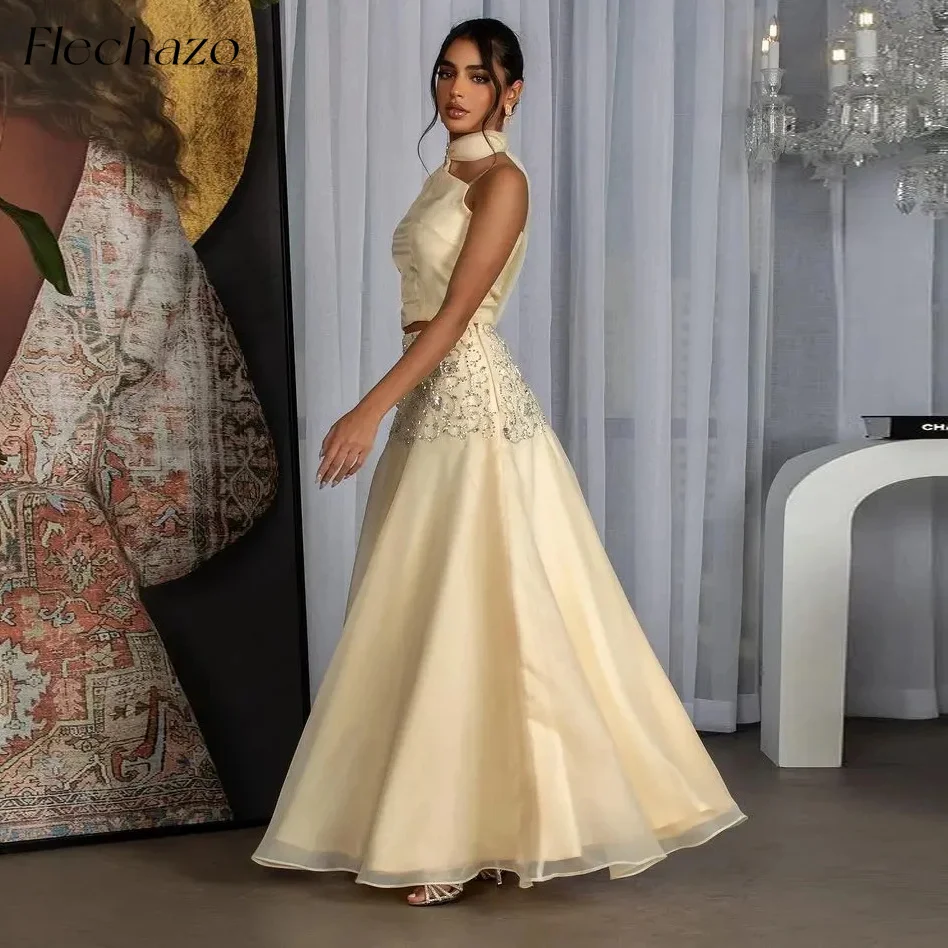 

Flechazo Prom Dresses Two Piece A Line Sparkly Sequins Beads Formal Evening Modern Dress For Women 2024 فساتين سهره فاخره