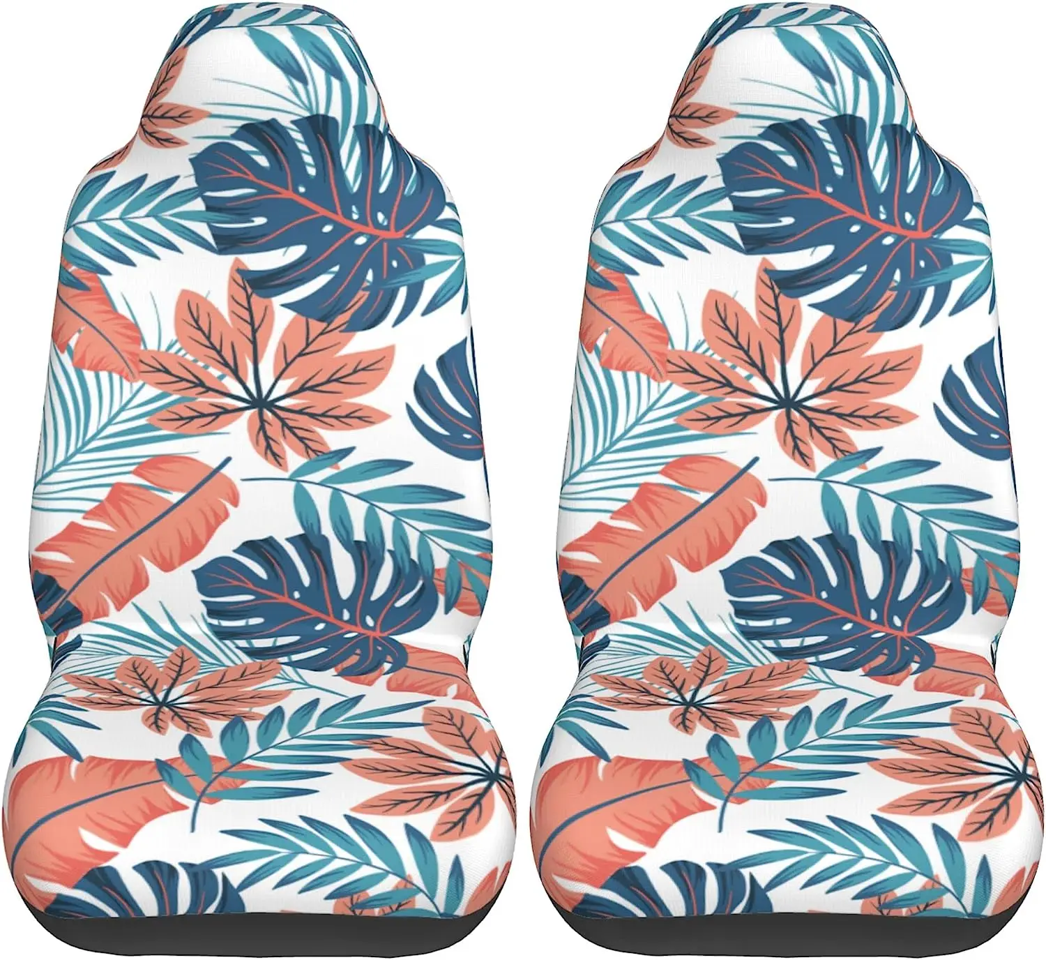 

Tropical Plants Front Car Seat Covers 2 Piece Car Seat Protector Universal Size Fit for Most Cars SUV Truck