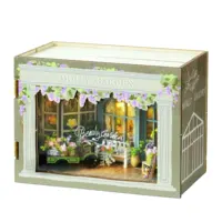 DIY Wooden Miniature Model Kit Mini Box World Molly Garden Casa Doll Houses 3D Puzzle Dollhouse With Furniture for Friends Gifts 1