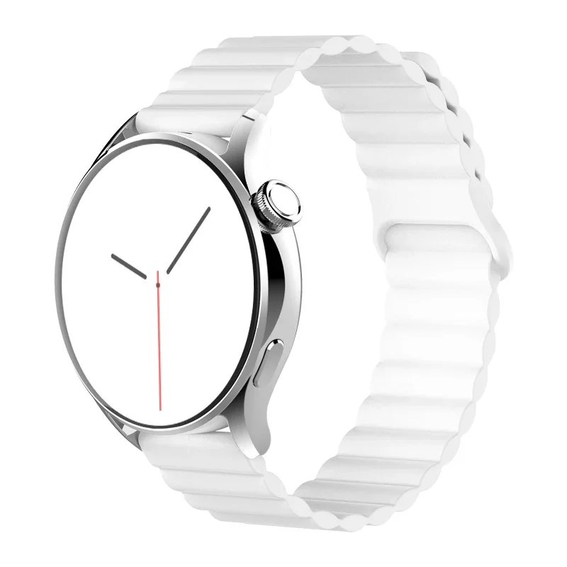Magnetic Loop Silicone Link Bracelet, 20mm/22mm Band Strap