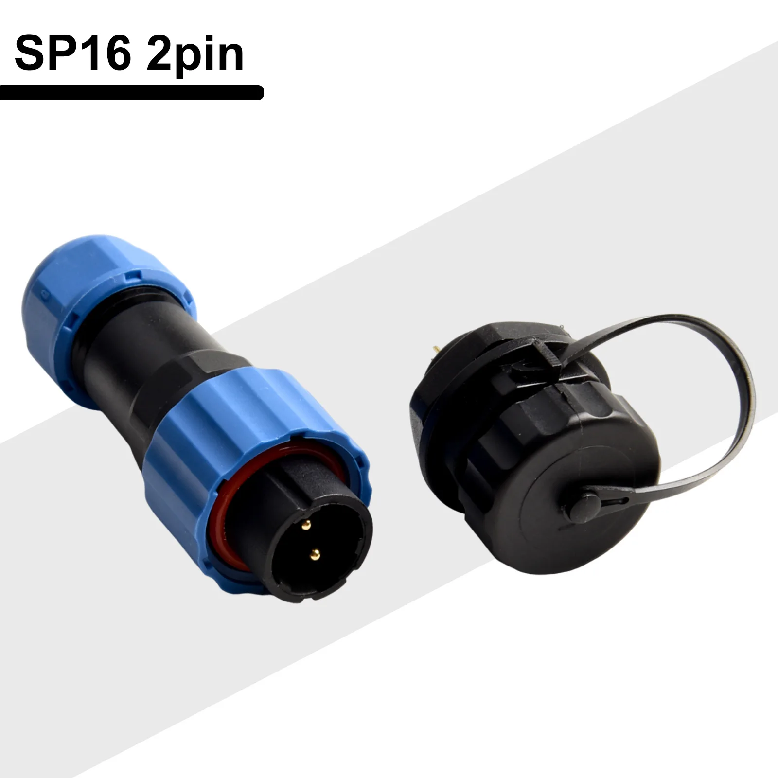 SP16 Series Waterproof Socket Connector Available in 2 3 4 5 7 and 9 Pin Configurations for Secure Connections