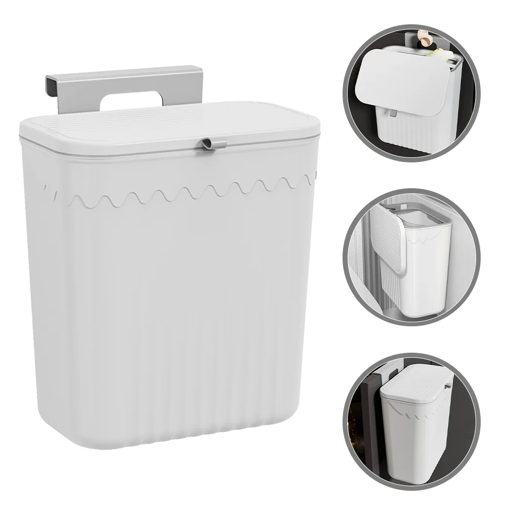 

Подвесная корзина для мусора с крышкой кухонная мусорная корзина, многофункциональная мусорная корзина, контейнер для мусора с крышкой для кухни, отдельная сборка