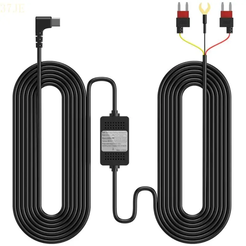 37JE Type C Dashcam Power Cord with Low Full Time Monitoring