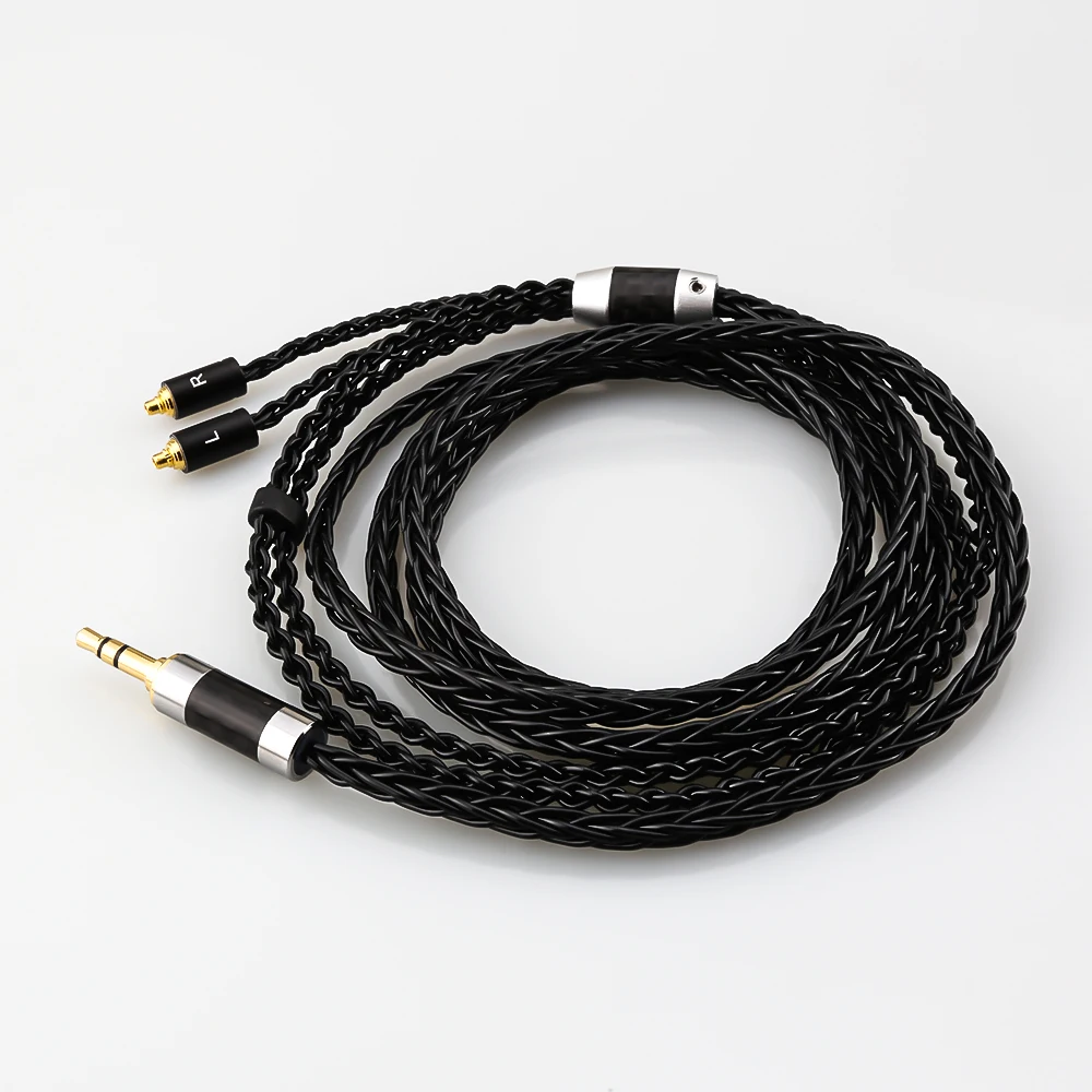 Fidelidade 3.5 mm 2.5 mm 4.4 mm Xlr Núcleo Banhado a Prata Preto Cabo do Fone de Ouvido para Sennheiser Ie300 Ie900 Alta - Image 3