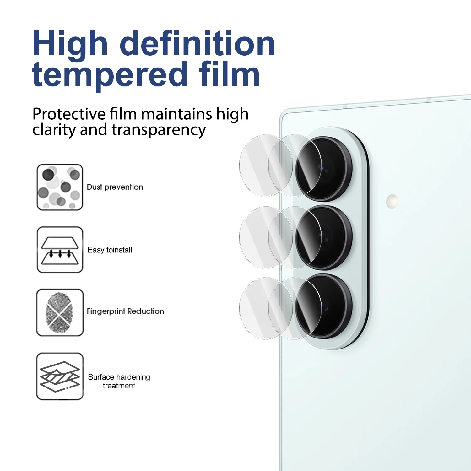 Enhanced Camera Lens Tempered Glass Protectors