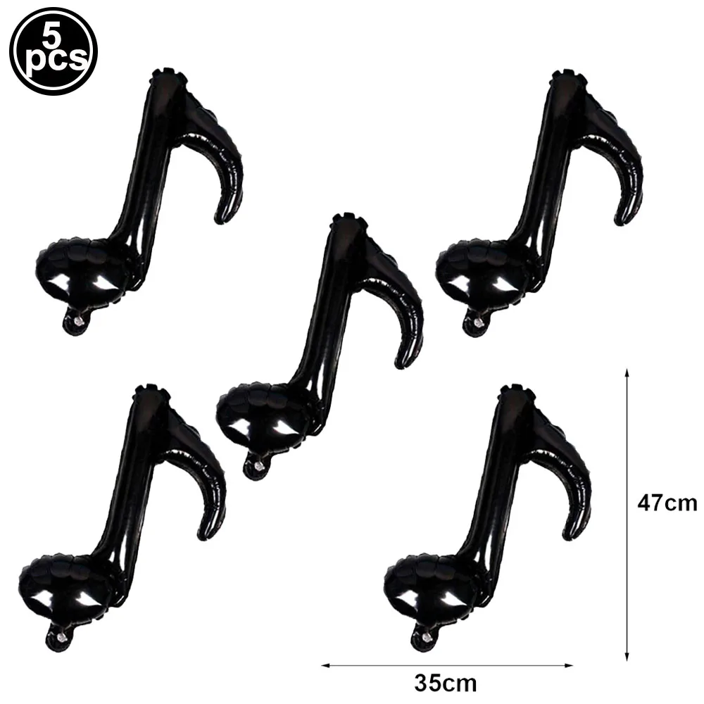 Music-Themed Party Supplies: Black Musical Note Disposable Tableware Set