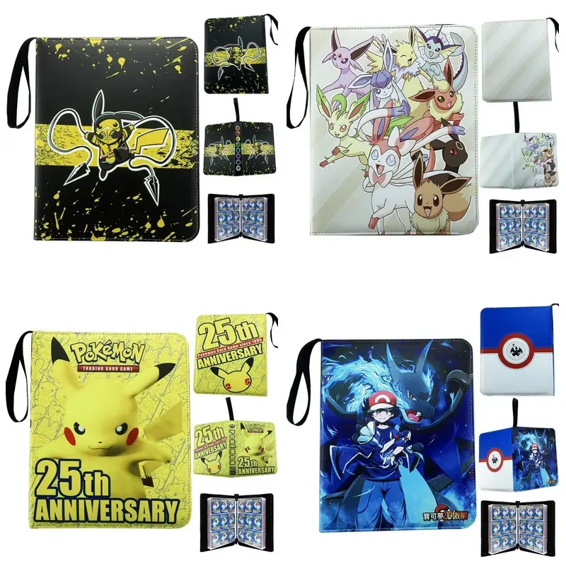 

Pokemon High-capacity Card Album Book Holds 400-900 Pieces Card Binder Cards 4 Grid 9 Grid Collection Book Game Card Storage