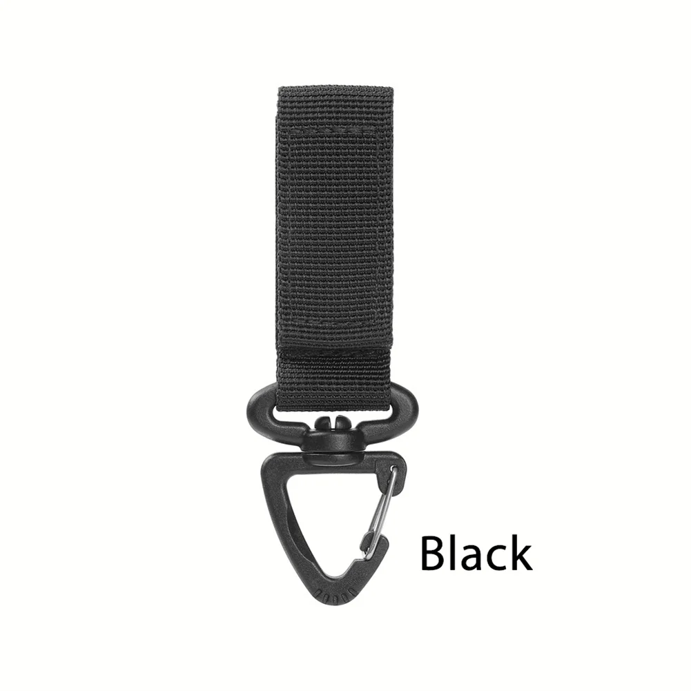 Portable Silicone Water Bottle Holder Mineral Drink Carabiner Buckle Clip  Fishing Outdoor Camping Hiking Running Sports Backpacking Climbing - Black