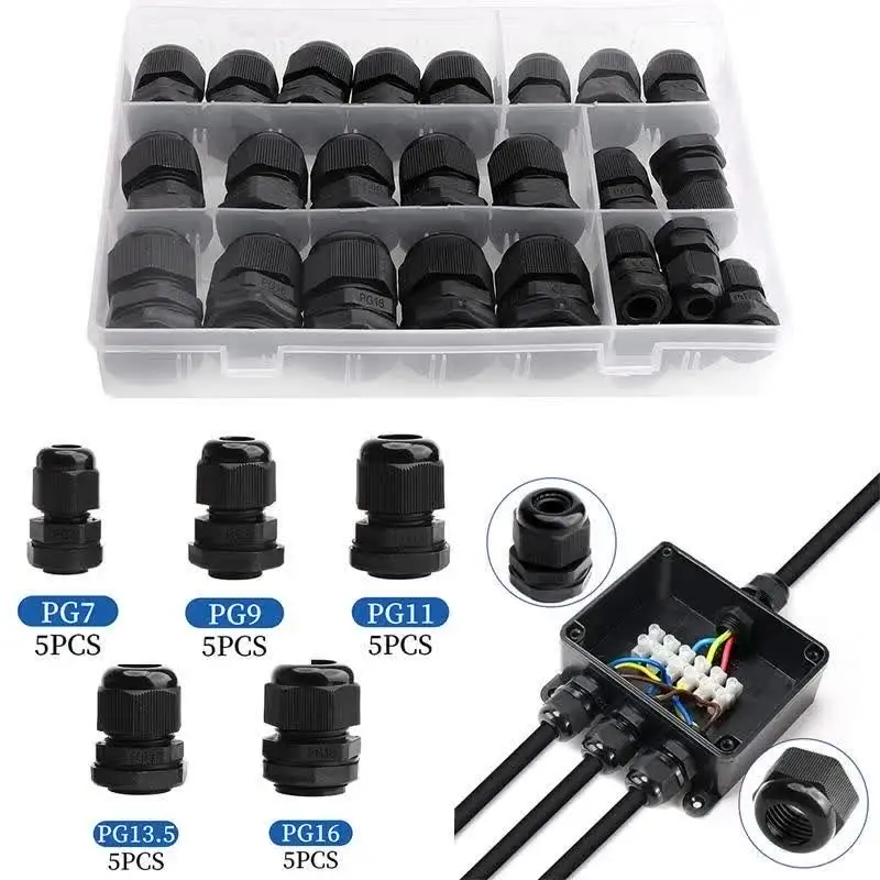 Connecteur De Presse-étoupe En Plastique Et Nylon, 10 Pièces, PG7 PG9 PG11 PG13.5 PG16 PG19, Terminal De Câble Blanc Et Noir Acheter à Prix Bas - Livraison Gratuite, Avis Réels Avec Des