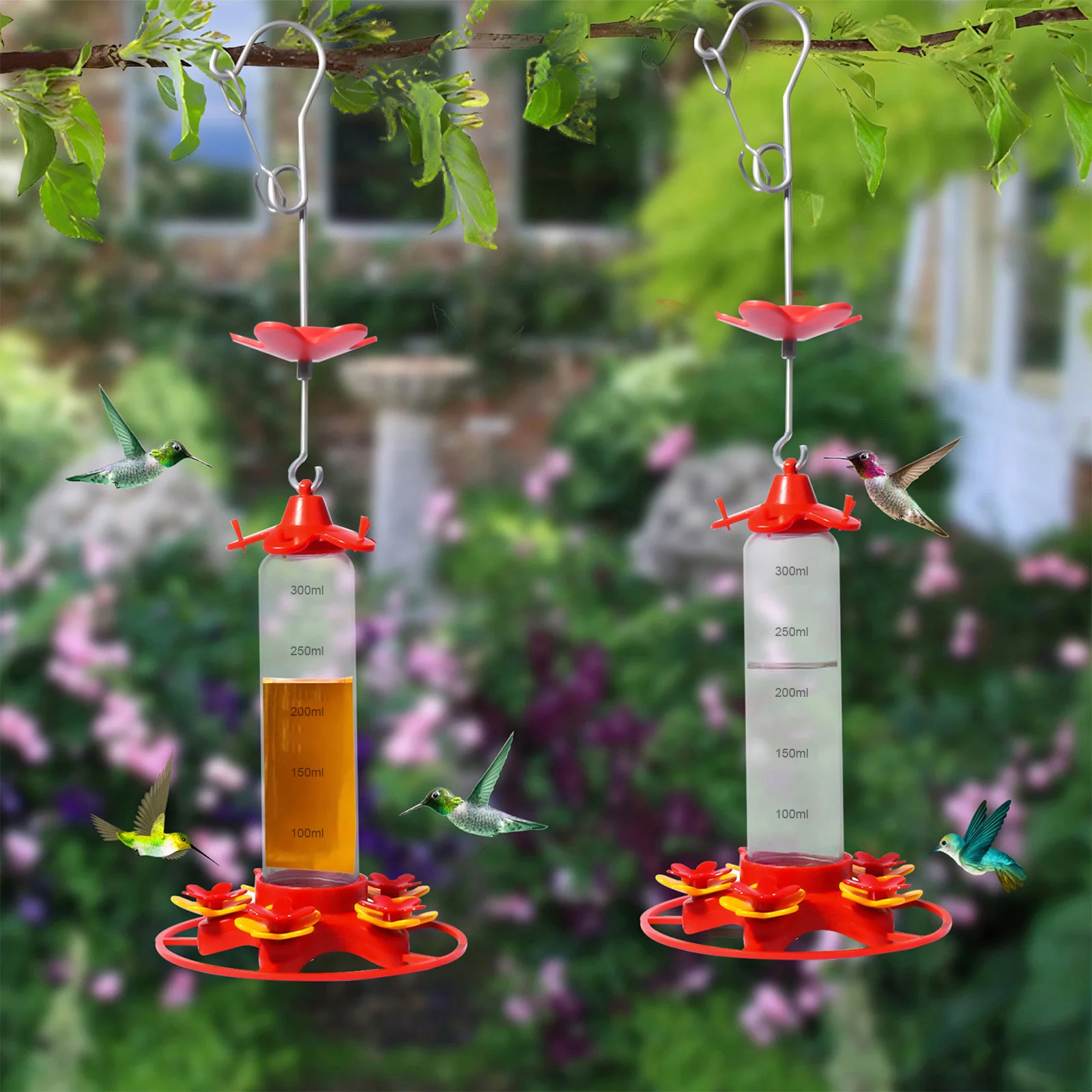 Hummingbird Water Feeder Hanging Hummingbird Bird Feeder Anti-ants Leakproof Easy To Clean Garden Birds Feeding Supply
