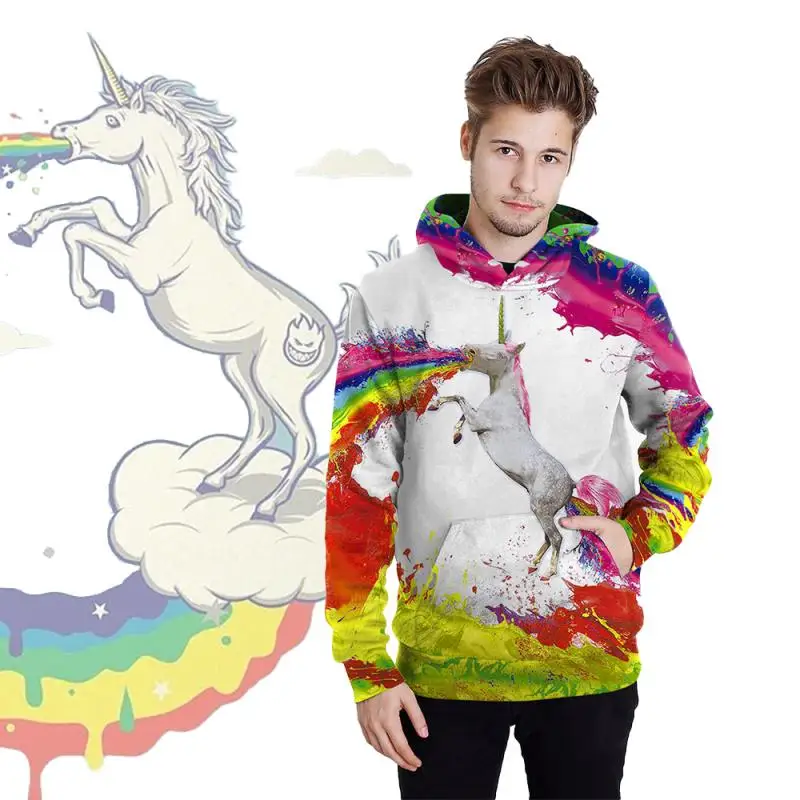 

Hoodies for Men Y2K Graphic Sweatshirts for Women Pullover Loose Watercolor Top Harajuku Hooded Autumn Winter Male Clothes