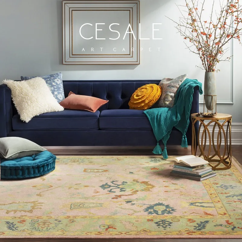Retro Living Room Carpet French Luxury Bedroom Plush Rugs Fashion Home Large Area Sofa Coffee Table Floor Mats Ковер Tapete 러그 - Image 3
