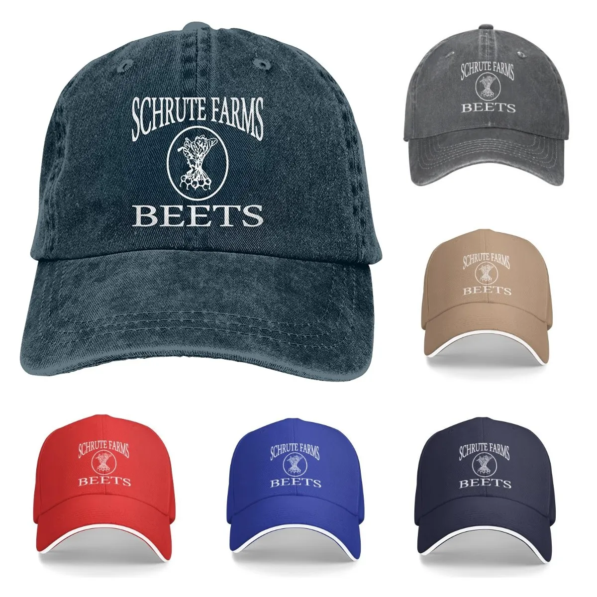 

Best Sellin 2020 Cowboy hats Summer beach Waldeal Men's Schrute Farms Beets Plain Baseball Caps Washed Adjustable Dad Hat