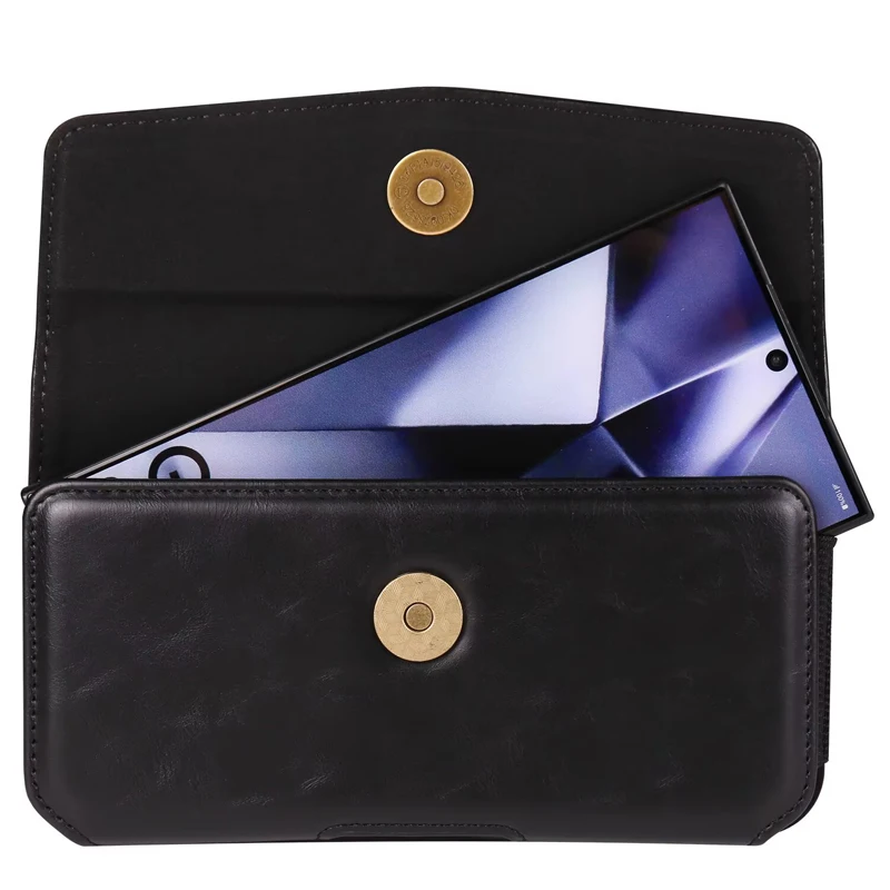 Leather Wallet Card Holder Phone Holster with Belt Clip
