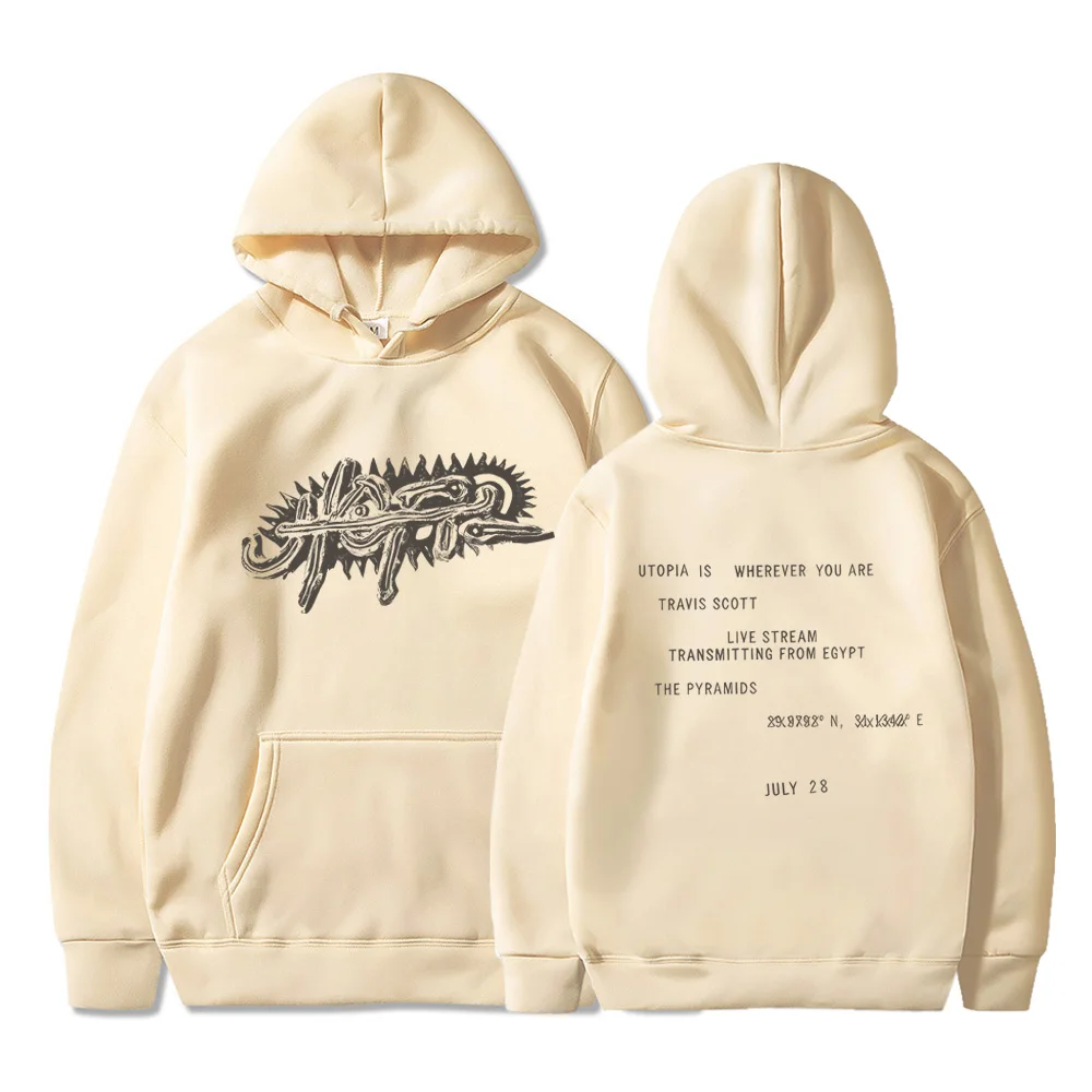 Utopia Travis Hoodies For Men Y2K Hooded Fleece Unisex