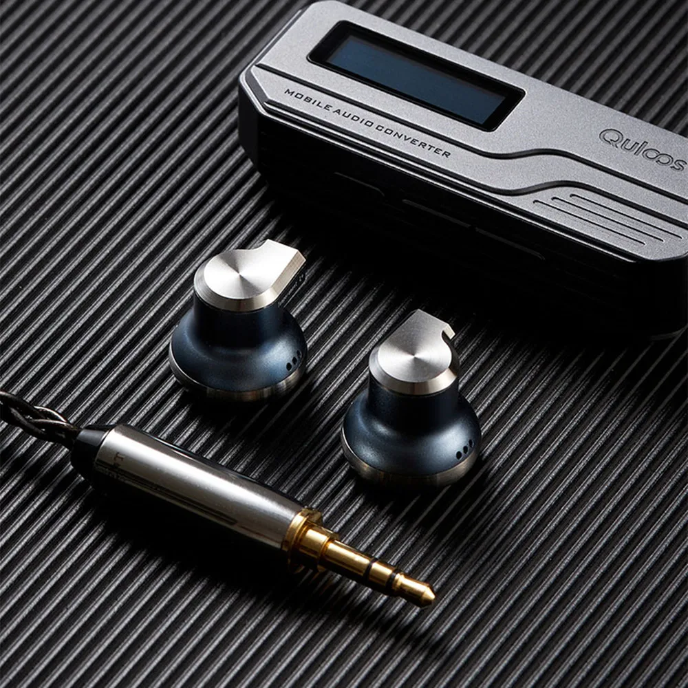 Temperament/Ksearphone DB1/DB1E In Ear Metal Earphone Titanium alloy Flat Head Earbuds With 2Pin Detachable Cable Earbuds 4