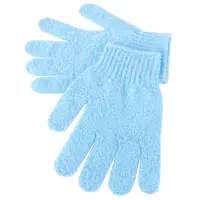 2 Pair Five Finger Bath Gloves for Shower Exfoliating Scrubber Body Exfoliate Mitts Adult Work Face 1