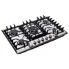 30 Inch Stainless Steel Gas Cooktop Built-in 5 Burners LPG/NG Dual Fuel Stovetop 2