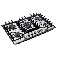 30 Inch Stainless Steel Gas Cooktop Built-in 5 Burners LPG/NG Dual Fuel Stovetop 2