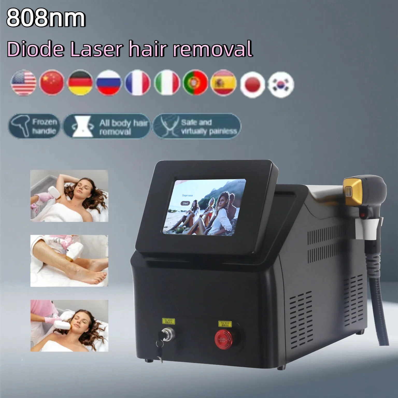 Factory Price 3500W Alexandrite Ice Platinum Laser Epilator