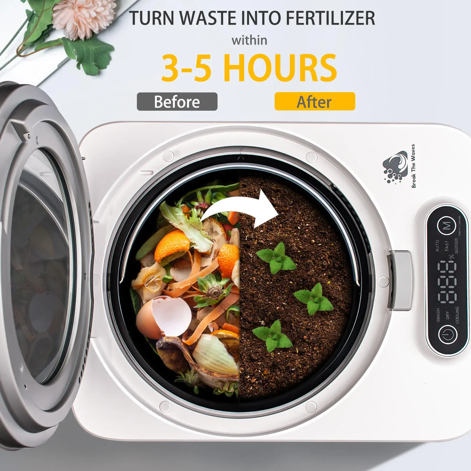 Smart Kitchen Food Garbage Disposal Electronic Waste Food Recycling Machine Composting For Home Food Waste Processor 2