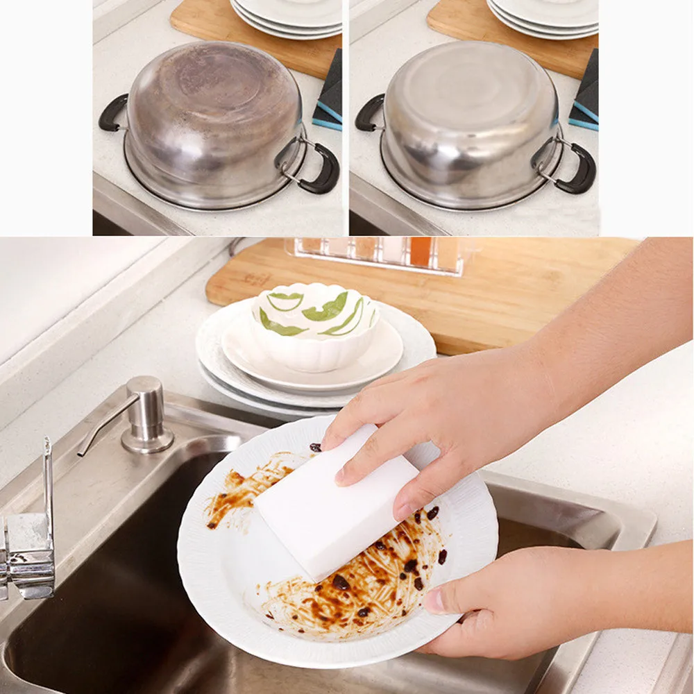 Wash dishes Sponge 100 clean cloth brush pot nano block kitchen dining room  clean decontamination sponge brush