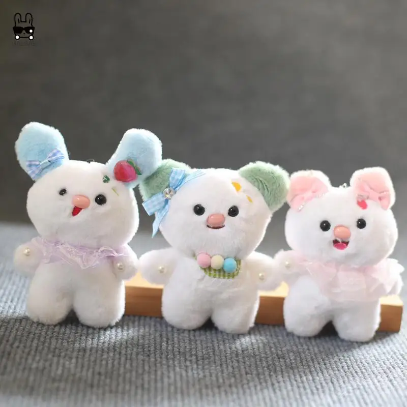 

Kawaii Soft Cute Piglet Pendant Keychain DIY Trinket Kids Stuffed Animal Toys Cartoon Bear Bag Car Accessories