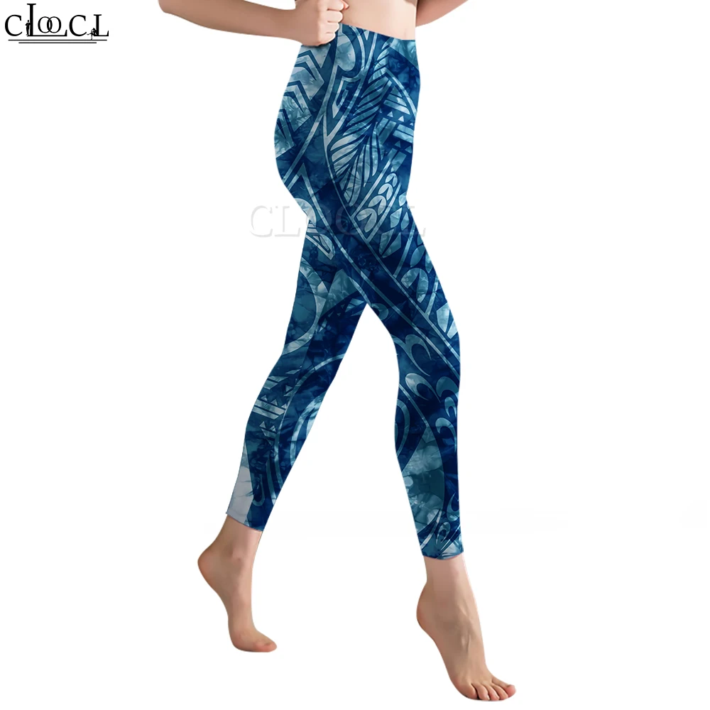 CLOOCL Women Legging Summer Polynesia Style 3D Printed Sweatpants Female Pants for Outdoor Workout Up Jogging Trousers A2