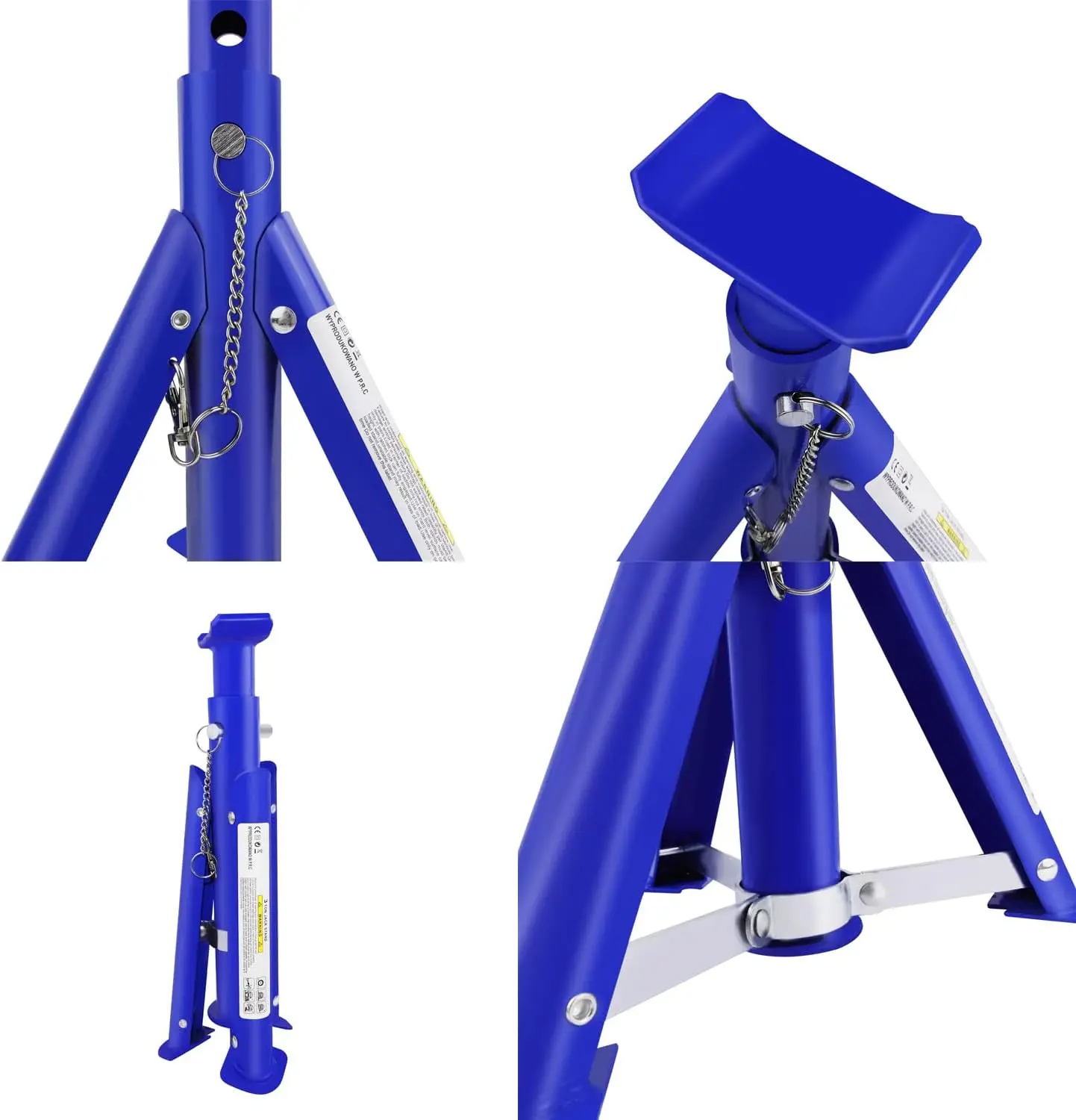 Heavy Duty Steel Jack Stands 3 Tons Capacity, Axle Stand Support Vehicle Holder Lift Tool 1 Pair