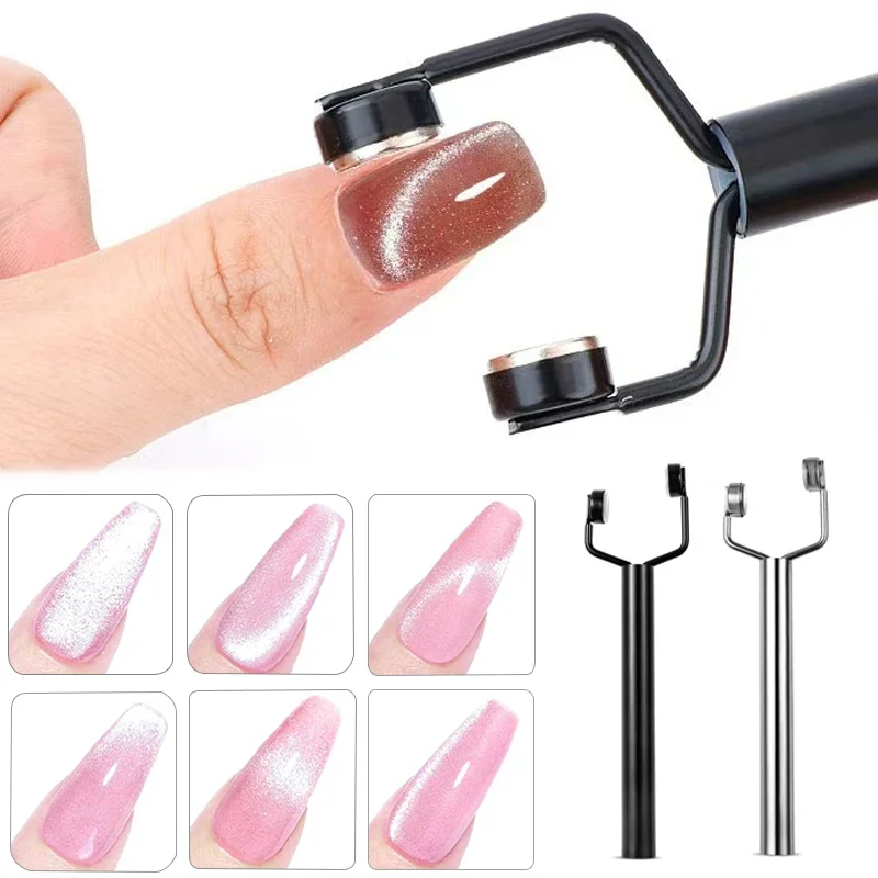 Magnetic Nail Art Tools Y-shape Strong Nail Cat Eye Stick Double-end UV Gel Polish Nail Art Tool Effect Manicure Magnet Stick