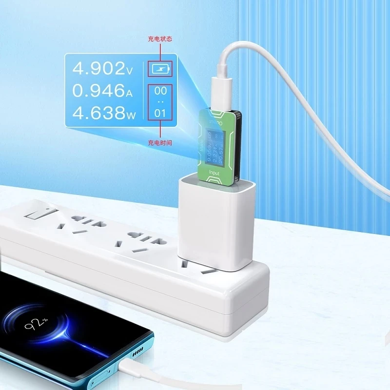 JCID JC CT02 PD Charger Detector Fast USB-C Tester Voltage Current Power Test HD OLED Screen Real Time Monitoring Tester usb charger tester