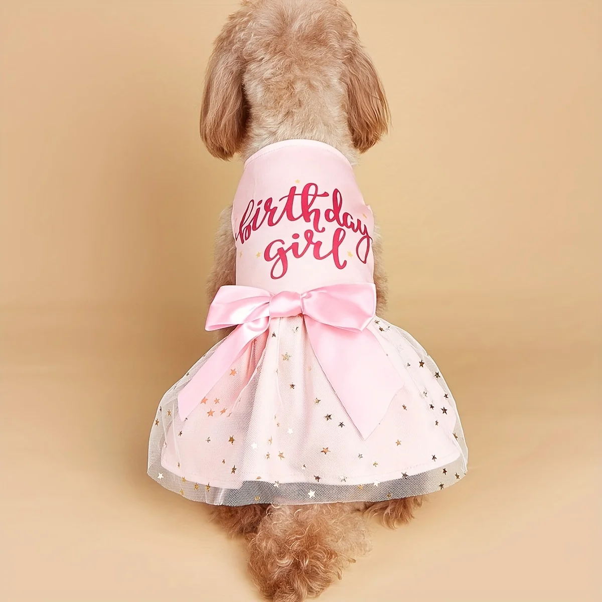 Pink Bowknot Tulle Dog Dress - image 2