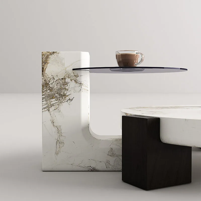 

Rock Plate Coffee Tables European Floor Neat Bedroom Minimalist Coffee Tables Luxury Balcony Table Basse De Salon Home Furniture